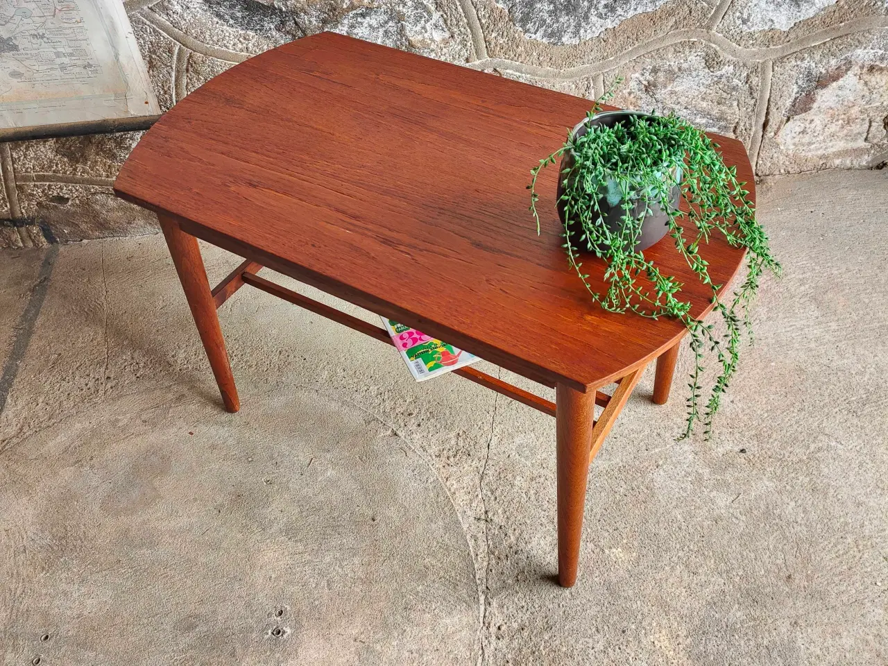 Billede 6 - Fint lille teaktræs sofabord med udtræk