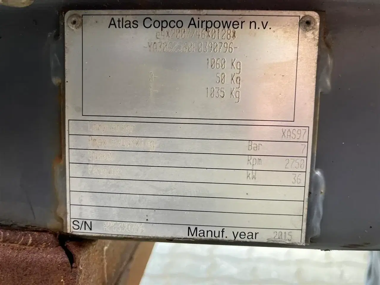 Billede 11 - Atlas Copco XAS 97 5M3 kompressor på ski. Kun kørt 298T