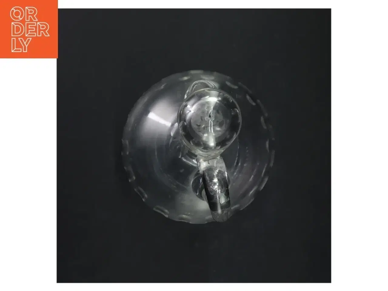 Billede 4 - Gennemsigtig glaskande med prop (str. 15 cm i diameter. 23 cm uden låg)