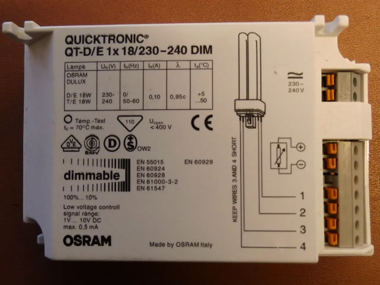 Billede 1 - Elektronisk trafo 18W regulerbar 100-10%