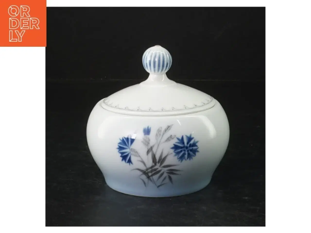 Billede 1 - Dementer blå kornblomst B&G porcelænssukkerskål fra B&G, Demeter (str. H. 11,5 cm. ø. 11,5 cm)
