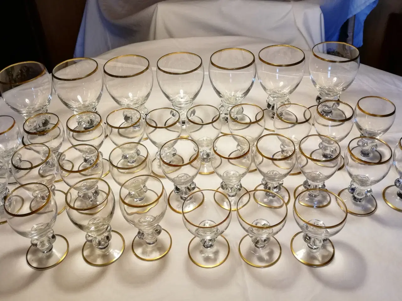 Billede 1 - Gisselfeld glas med guldkant rødvin,portvin,likør