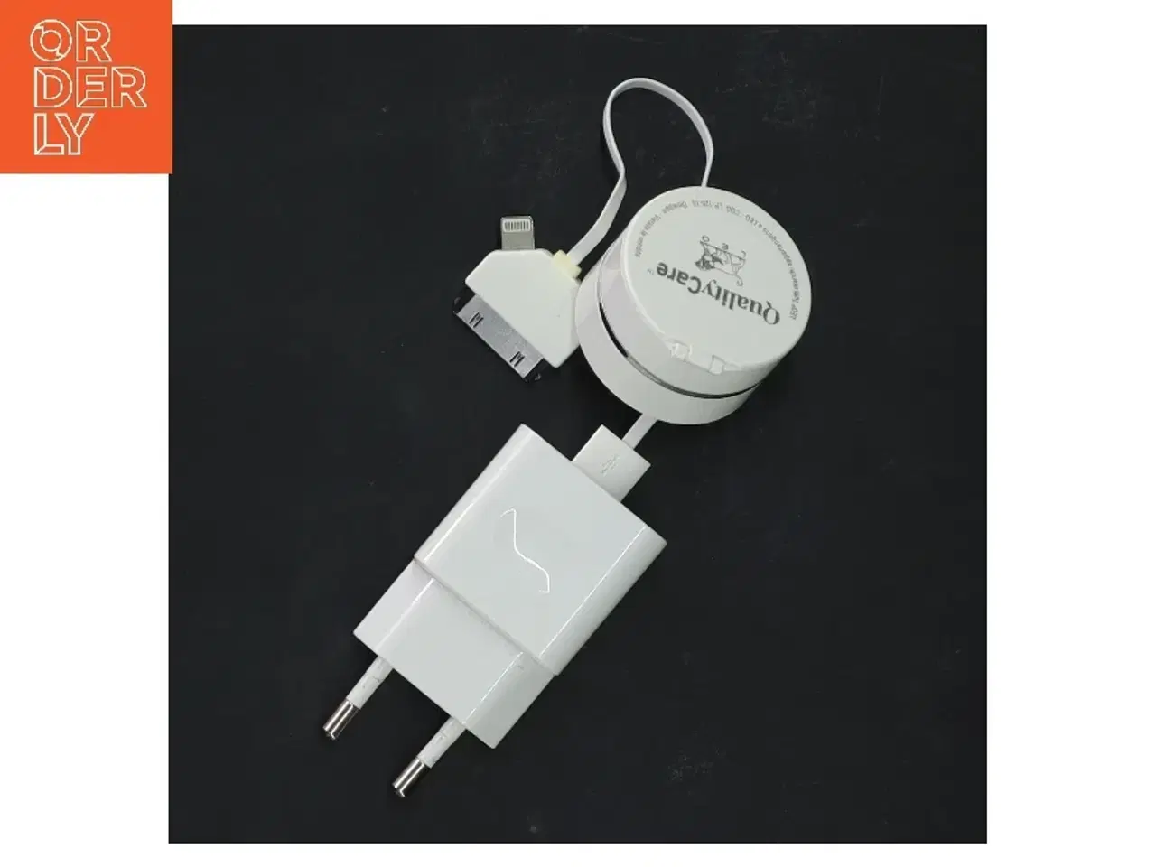 Billede 1 - Hvid mobil oplader med adaptere fra Huawei (str. 10 cm)