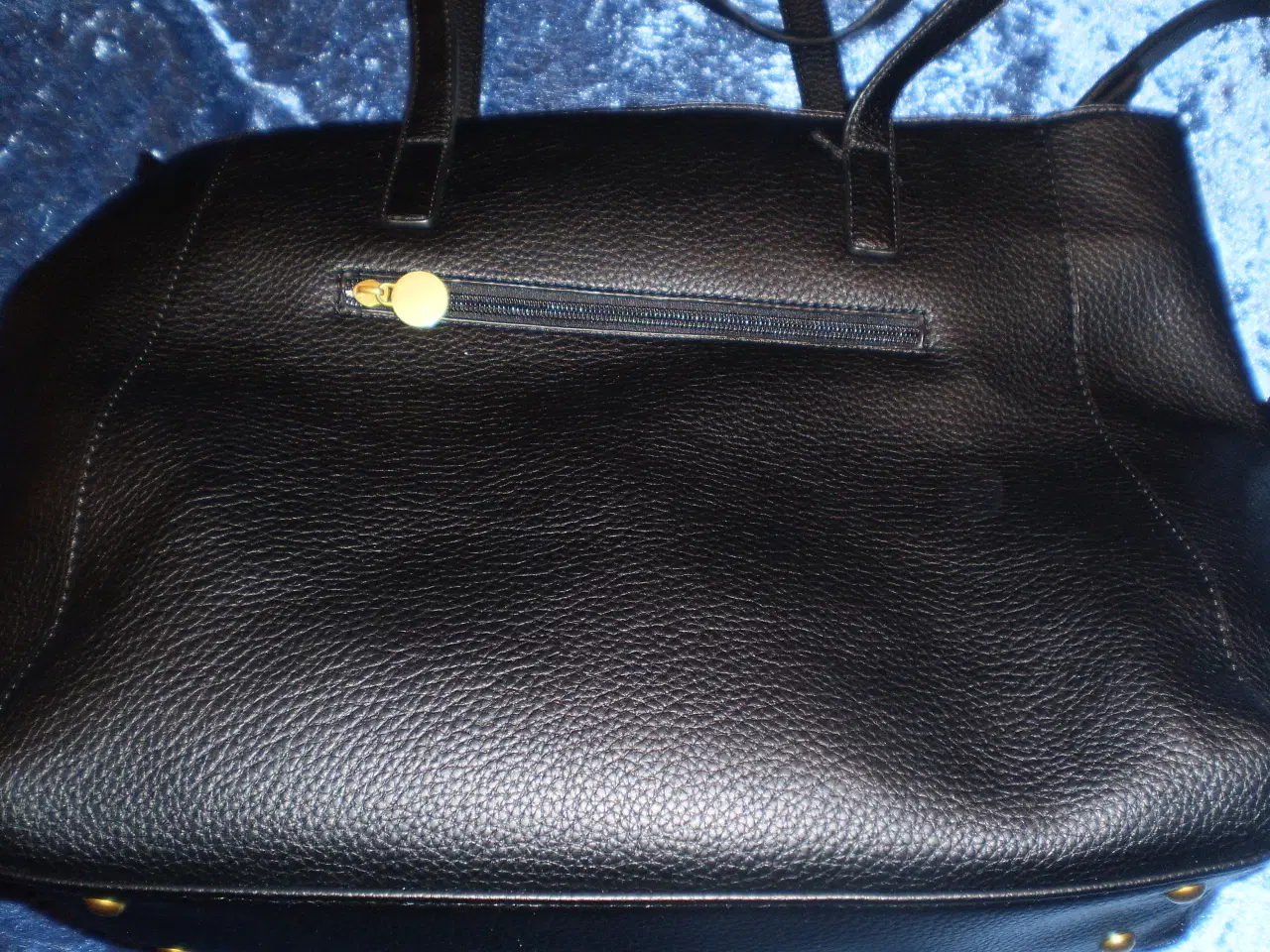 Billede 3 - Flot Læder Dametaske, sort m/flere indv. rum.