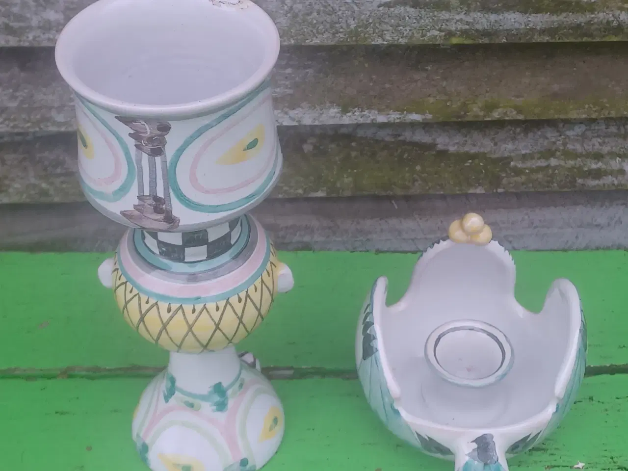 Billede 4 - Original Bjørn Wiinblad Tulipa og fugle lysestage