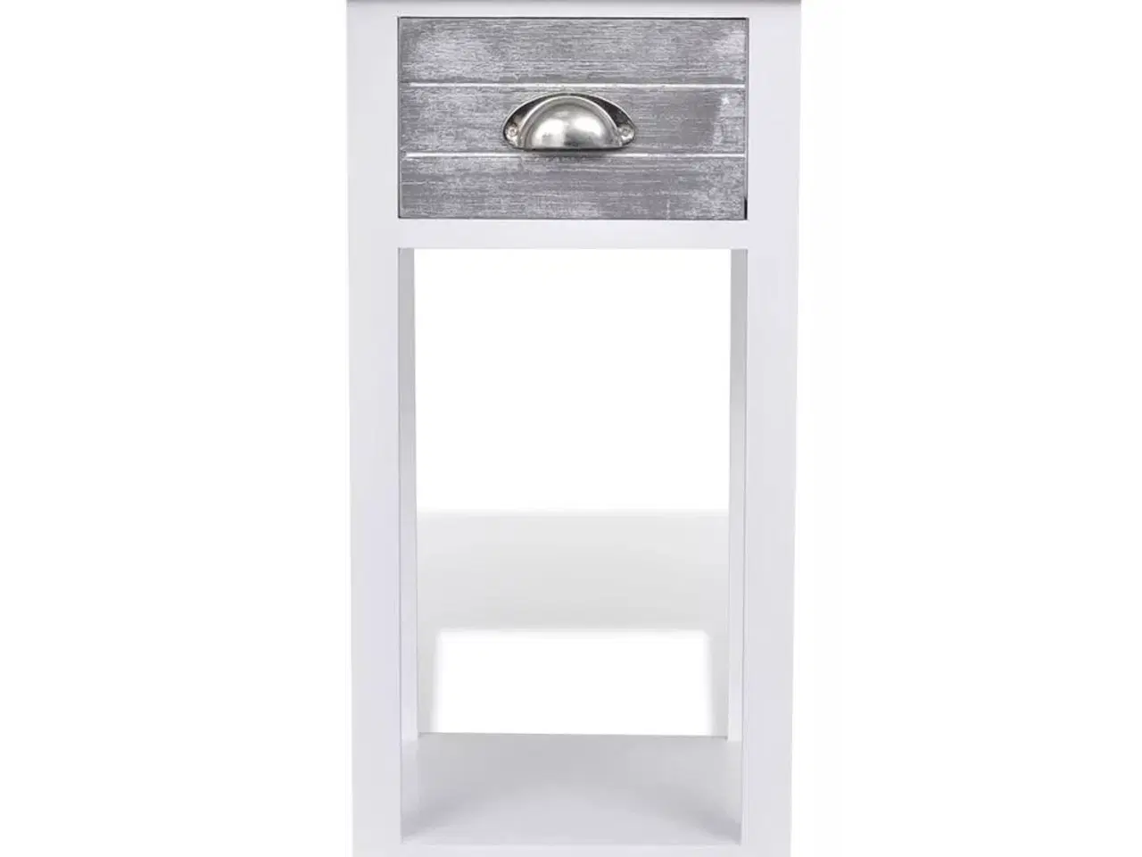 Billede 5 - Sengebord med 1 skuffe grå og hvid