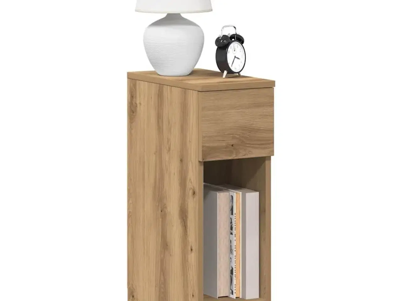 Billede 1 - Sengeborde med skuffe 2 stk. 20x36x60 cm egetræsfarve