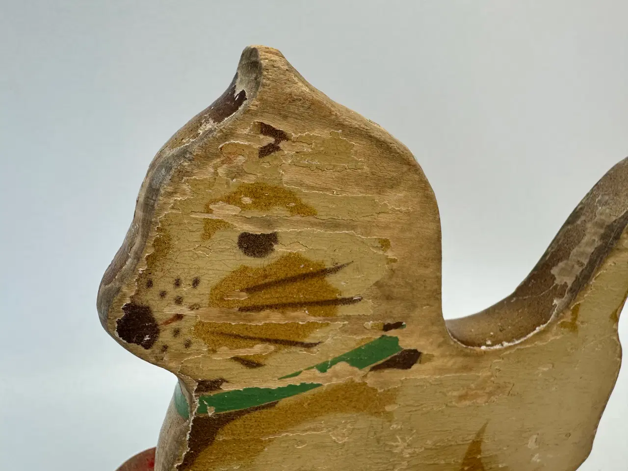 Billede 4 - Vintage kat på hjul i træ