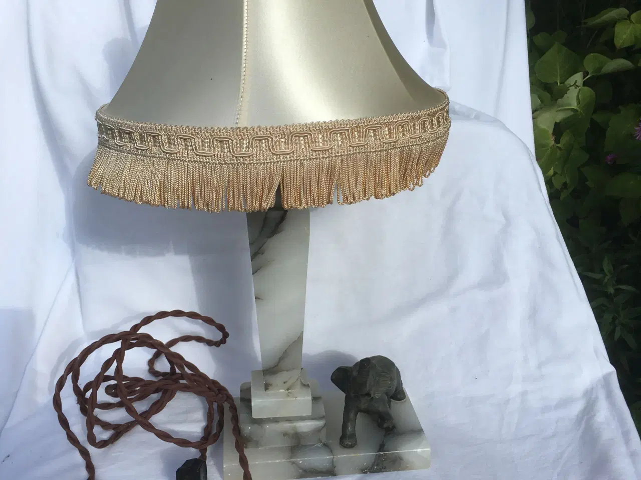 Billede 1 - Retro marmor bordlampe
