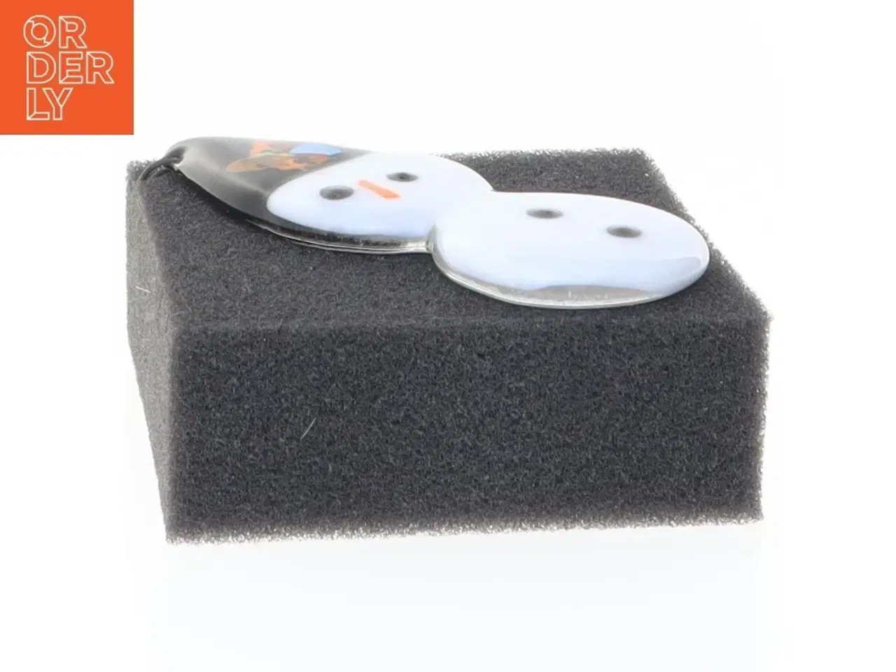 Billede 2 - Glas snemand vedhæng (str. 8 x 3 cm)