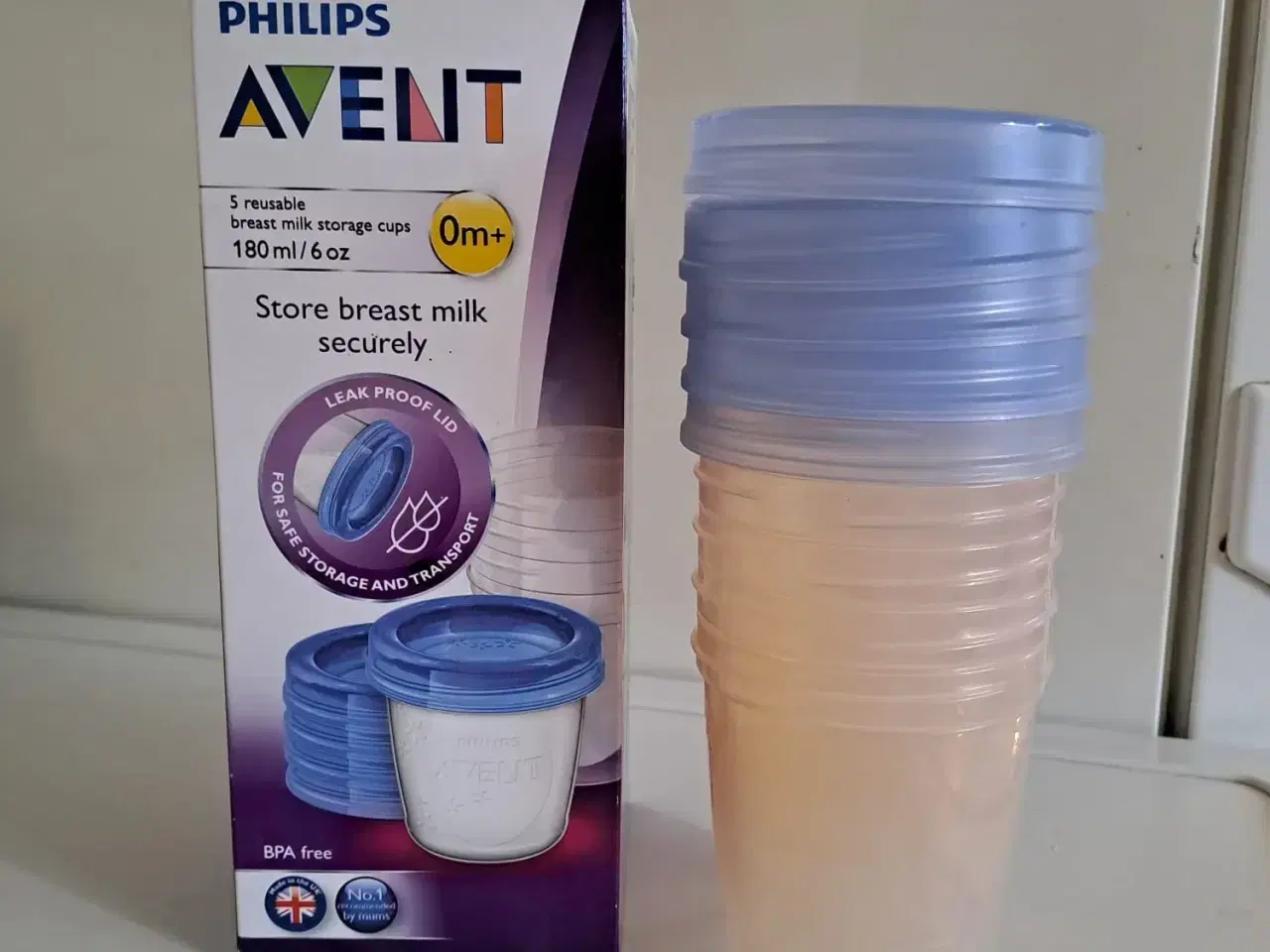 Billede 3 - Philips Avent brystpumpe + 5 opbevarings kopper