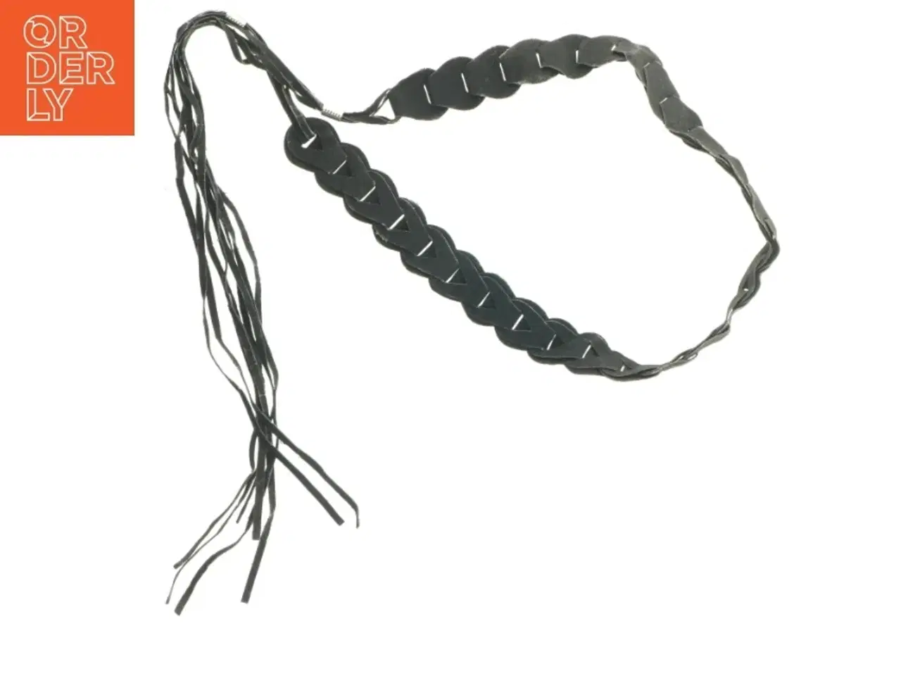 Billede 1 - Sort flettet bælte (str. 78 cm)