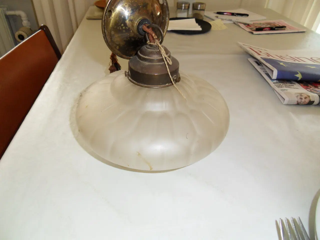 Billede 1 - HÆNGELAMPE 100 år gammel Antikvitet