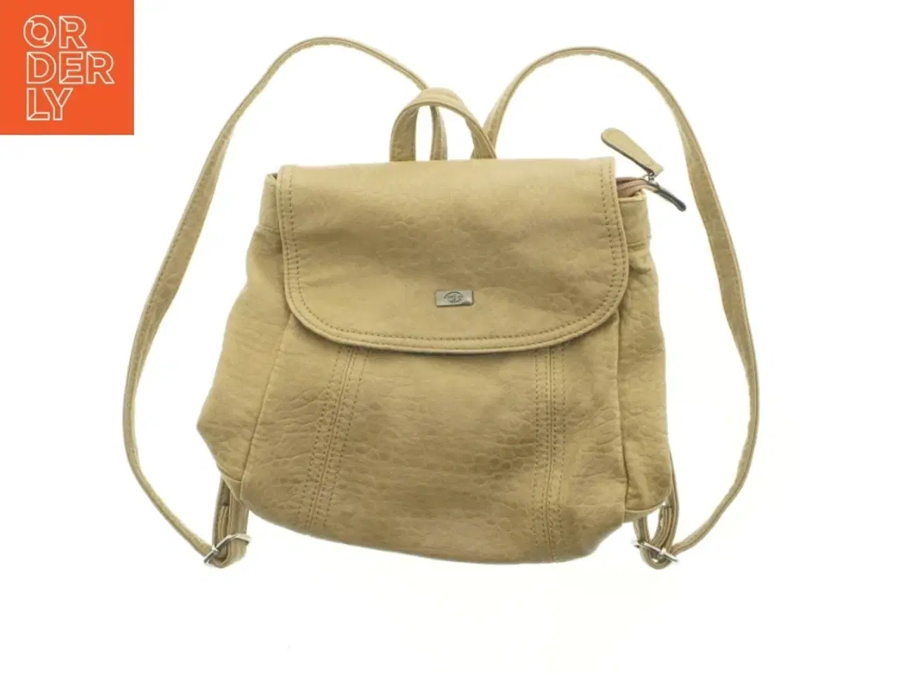 Billede 1 - Beige Bon Gout Læder rygsæk (str. 26 x 30 cm)