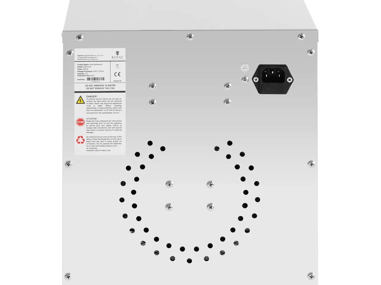 Billede 5 - Dehydrator – 500 W – 6 tørrehylder