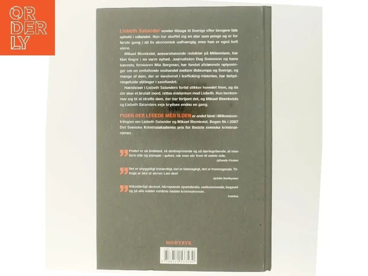 Billede 3 - Pigen der legede med ilden. 2 af Stieg Larsson (Bog)