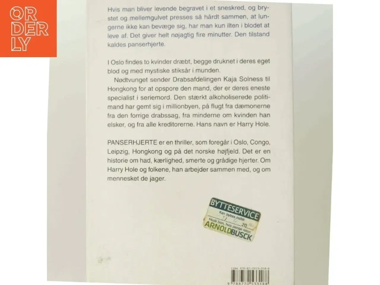 Billede 3 - Panserhjerte af Jo Nesbø (Bog)