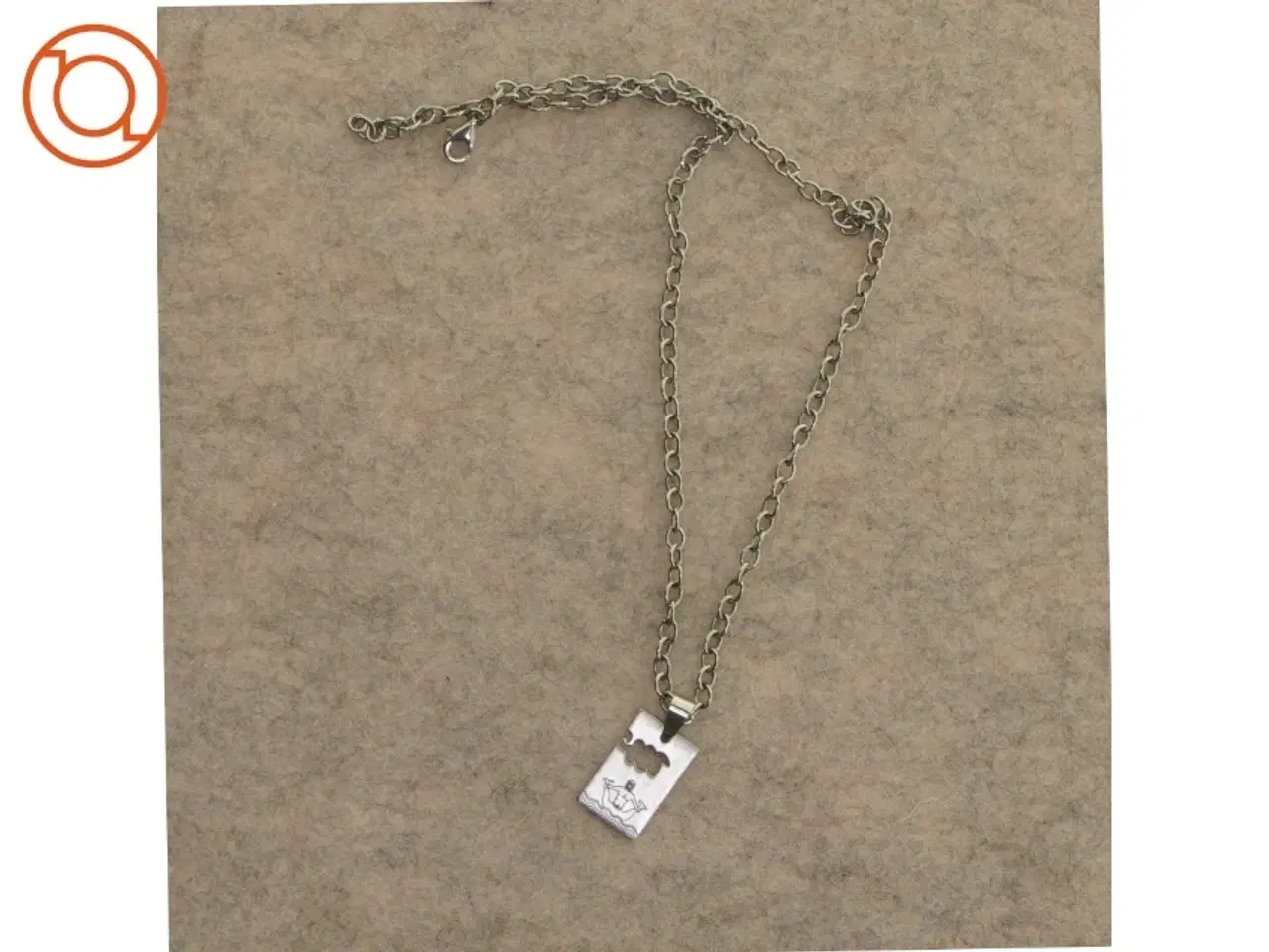 Billede 1 - Halskæde i sølv med stjernetegn  (str. 8 cm)