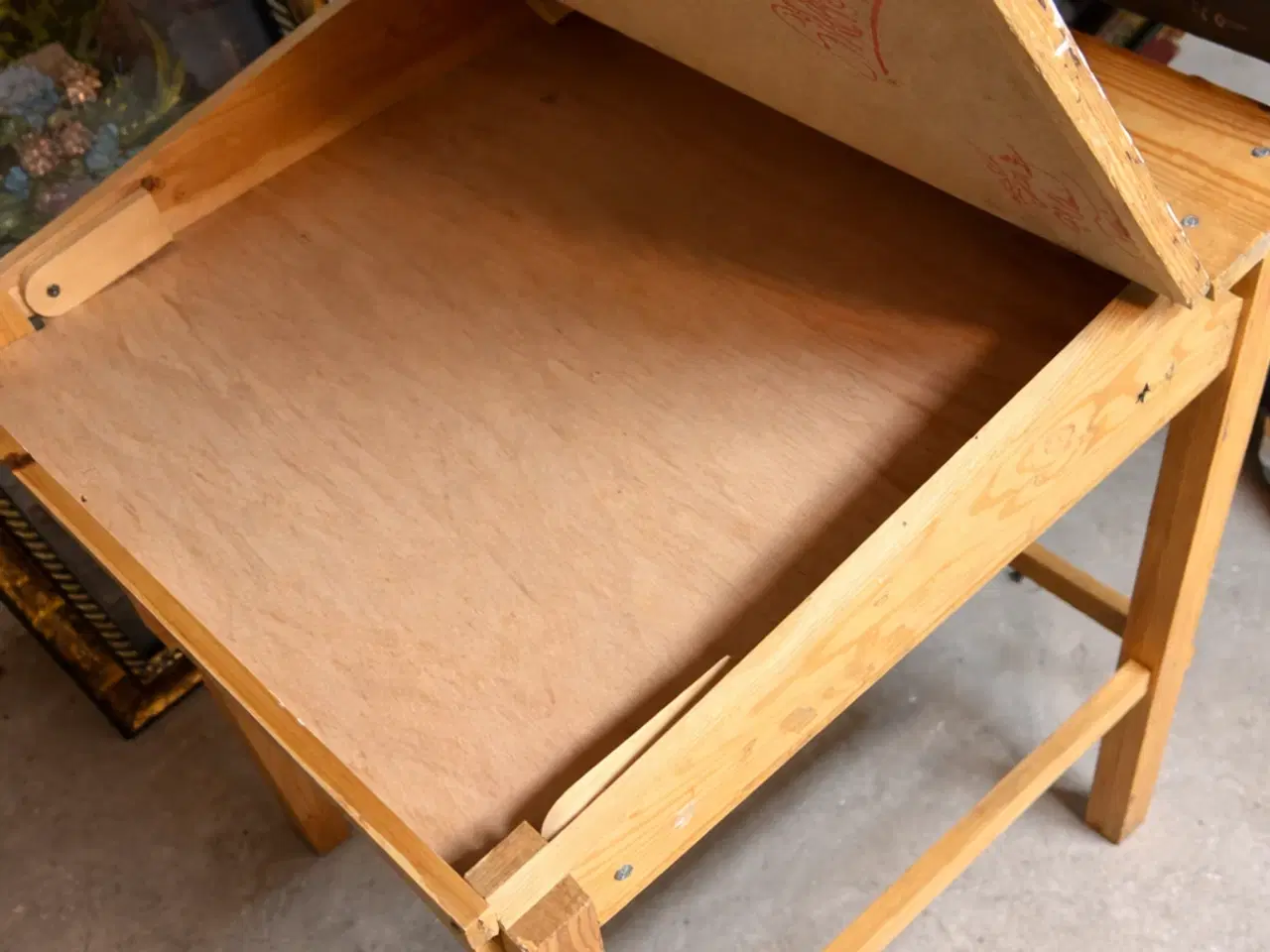 Billede 2 - Skolepult / børnepult i træ