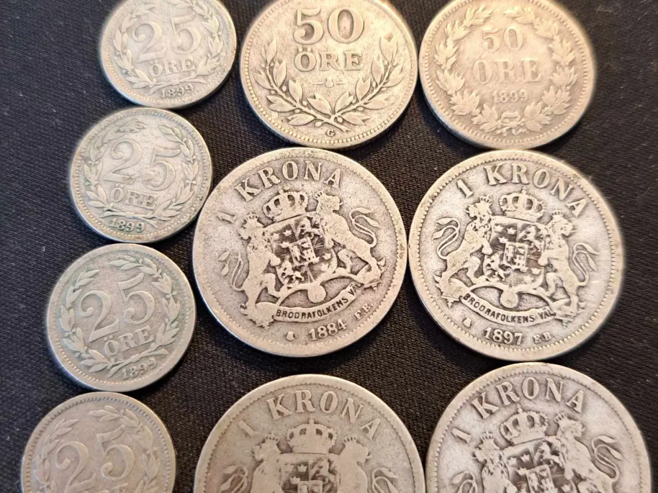 Billede 2 - Lot med ældre svenske sølvmønter