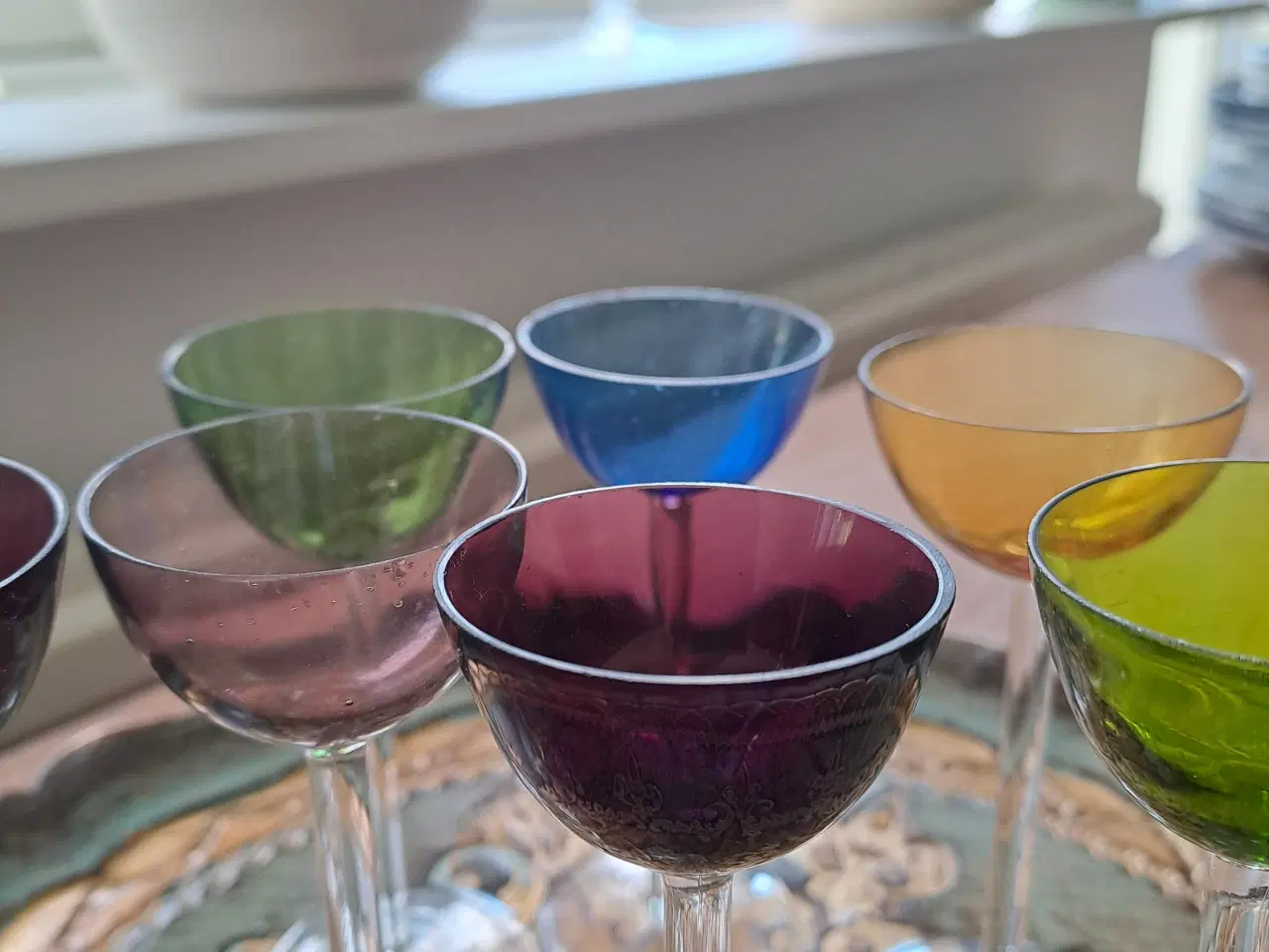 Billede 5 - 7 stk. små farvede glas.