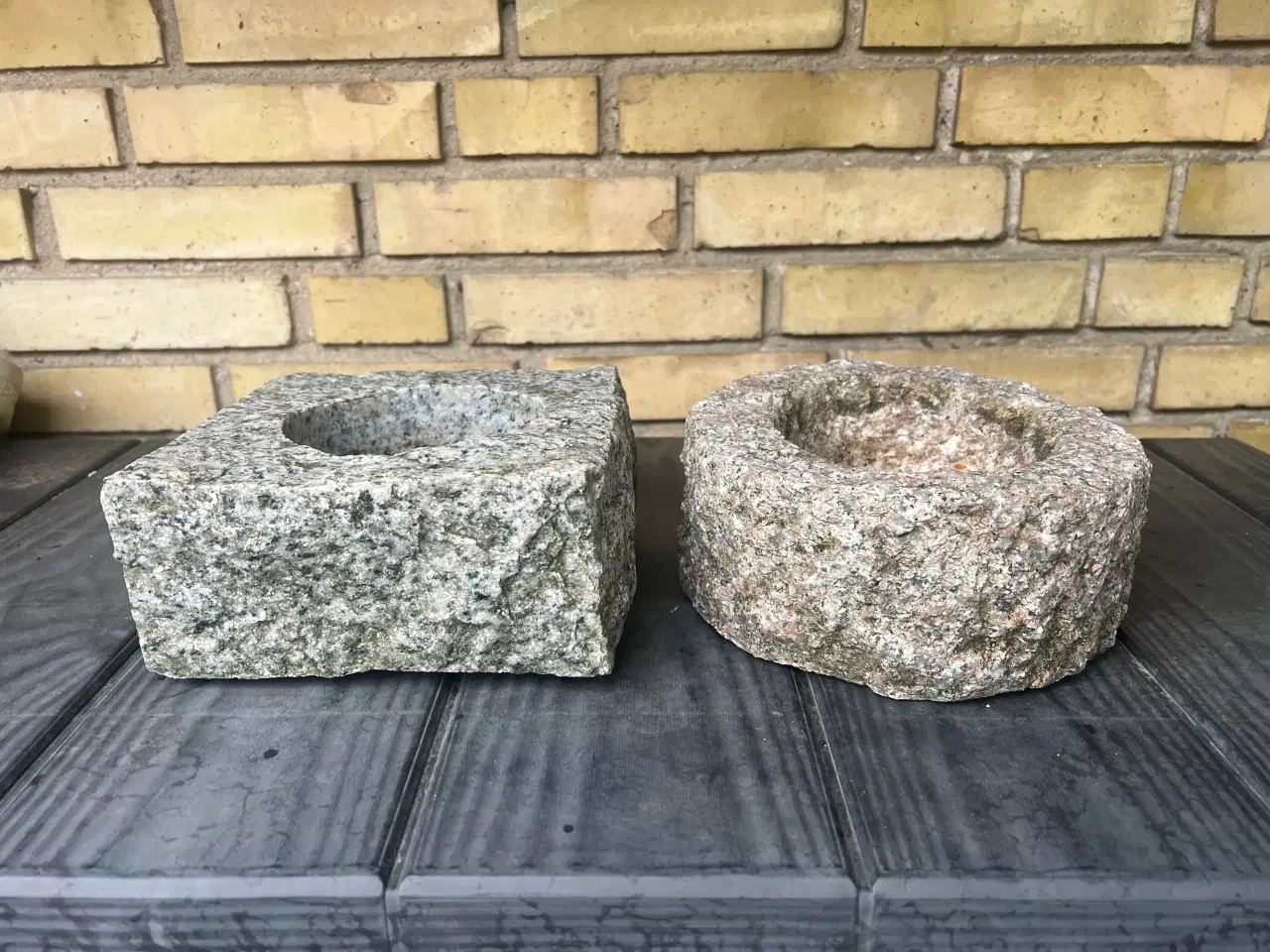 Billede 2 - Granitstene t/Lys el. Blomster (Evt. Sukkulenter)