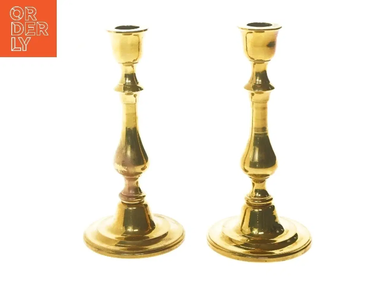 Billede 1 - Messing lysestager (str. 21 cm)