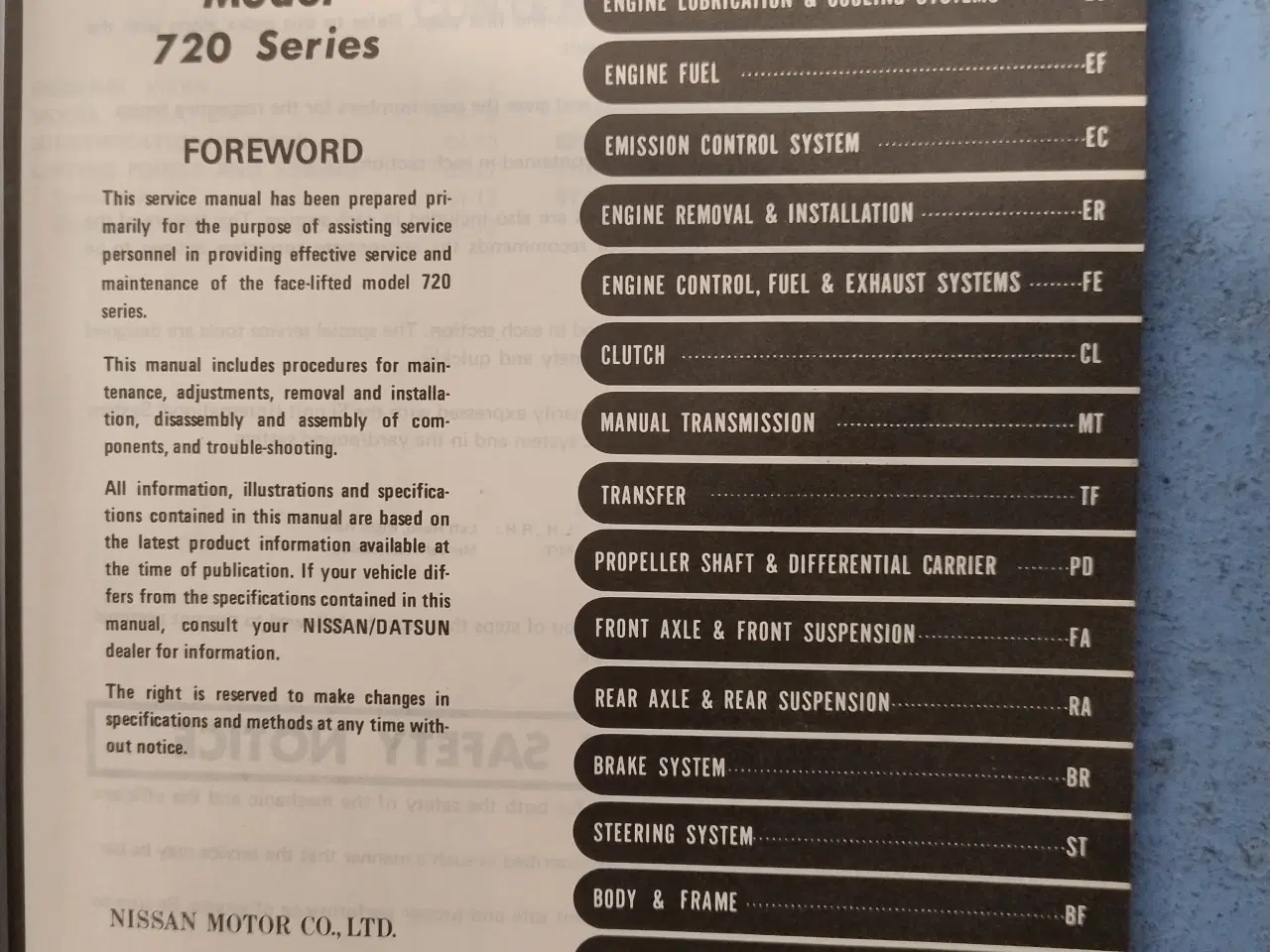 Billede 2 - Nissan Service Manual