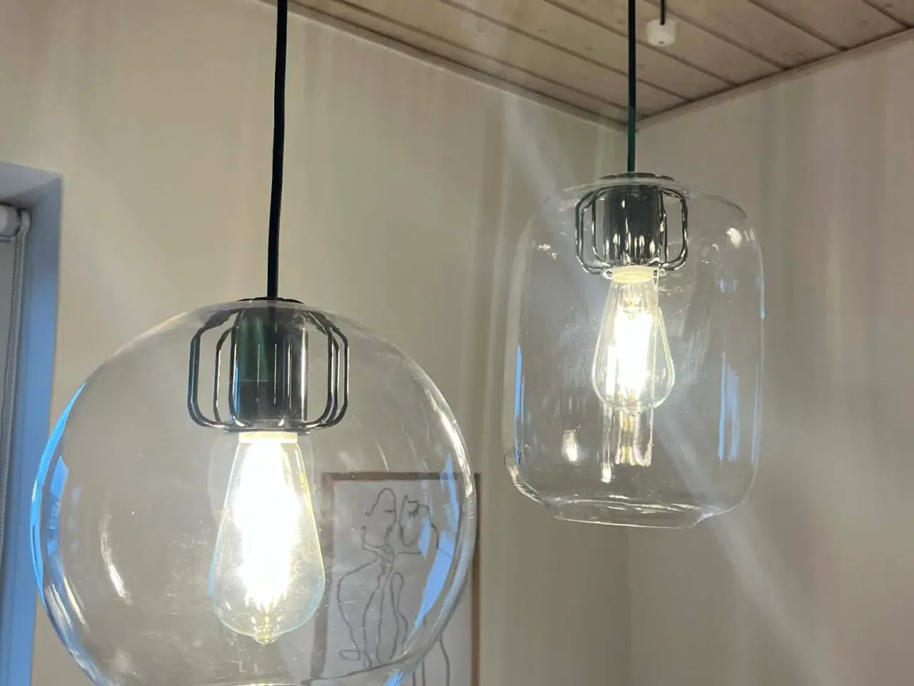 Billede 2 - 2 hængelamper til spisebord – fin stand