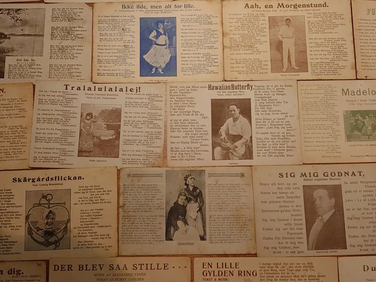 Billede 3 - 75 revy- og sangpostkort fra ca 1910-1925