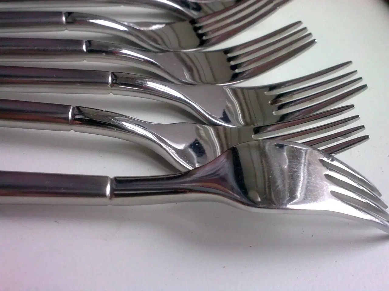 Billede 12 - Kagegafler 14 stk. rustfri stål 1970rnes DK o.a.