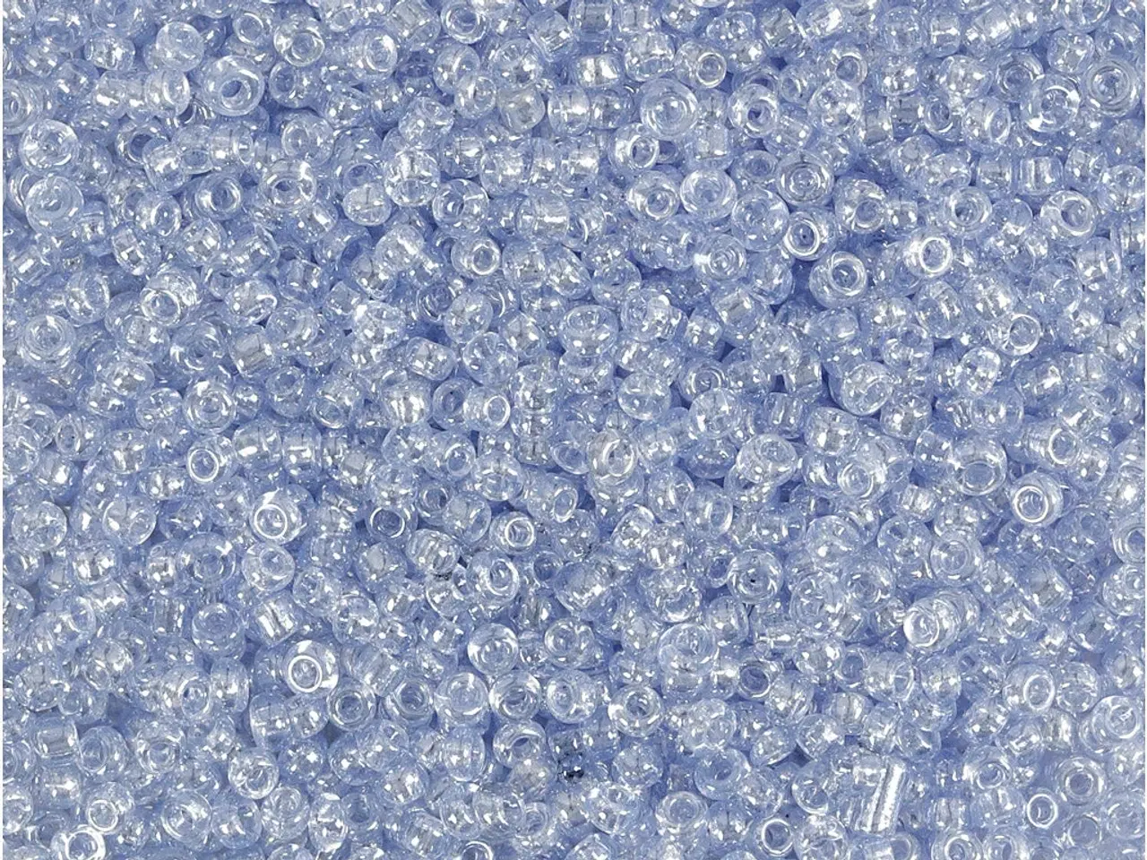 Billede 1 - Rocaiperler, diam. 1,7 mm, str. 15/0, hulstr. 0,5-0,8 mm, lyseblå, 25g/ 1 pk.