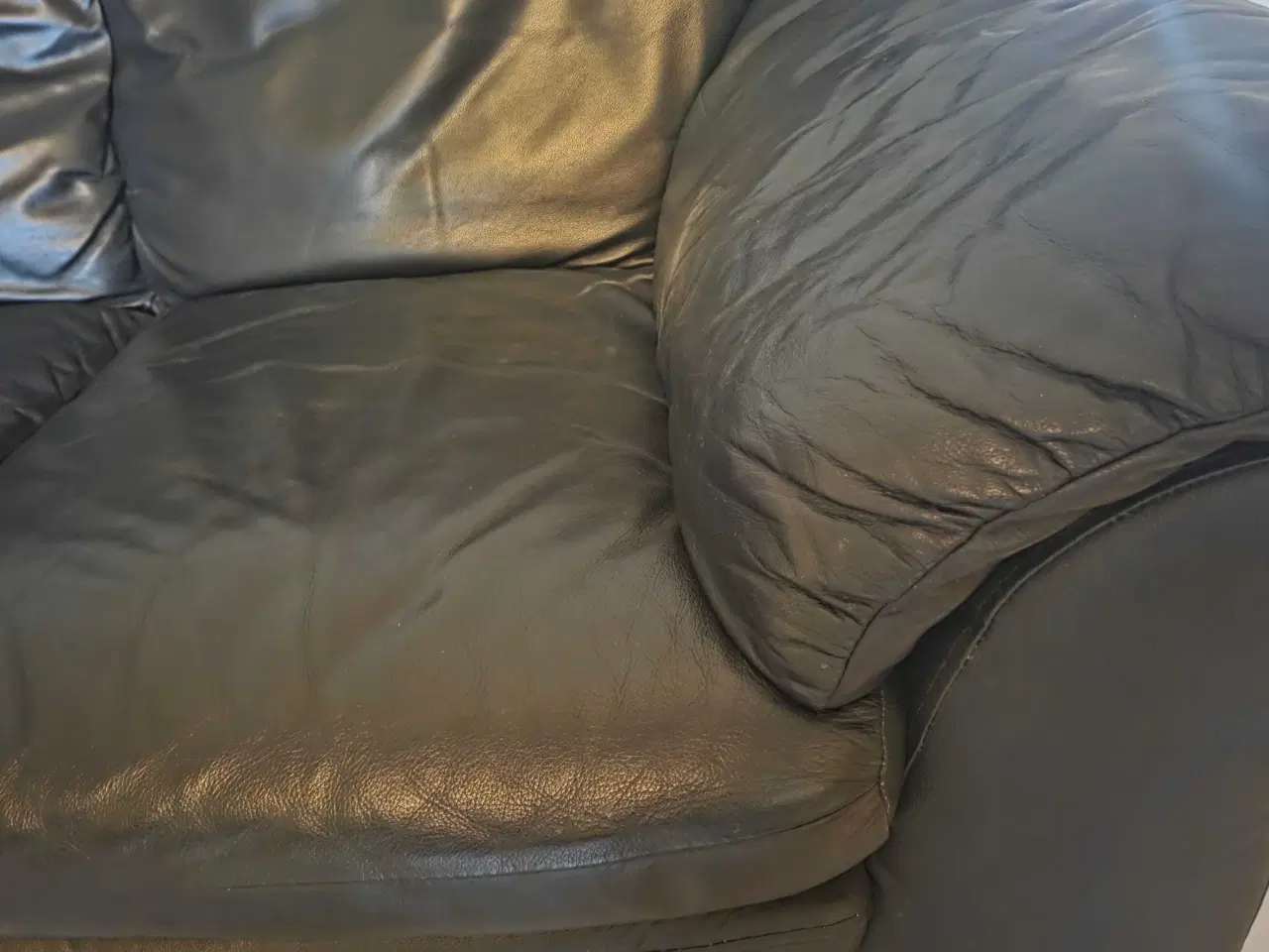 Billede 2 - 2 personers læder sofa