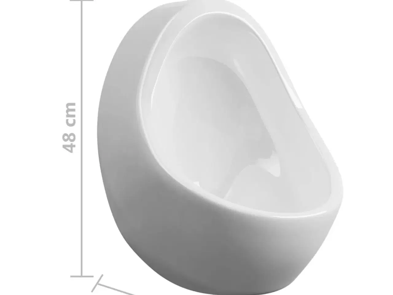 Billede 9 - Væghængt urinal med skylleventil keramisk hvid