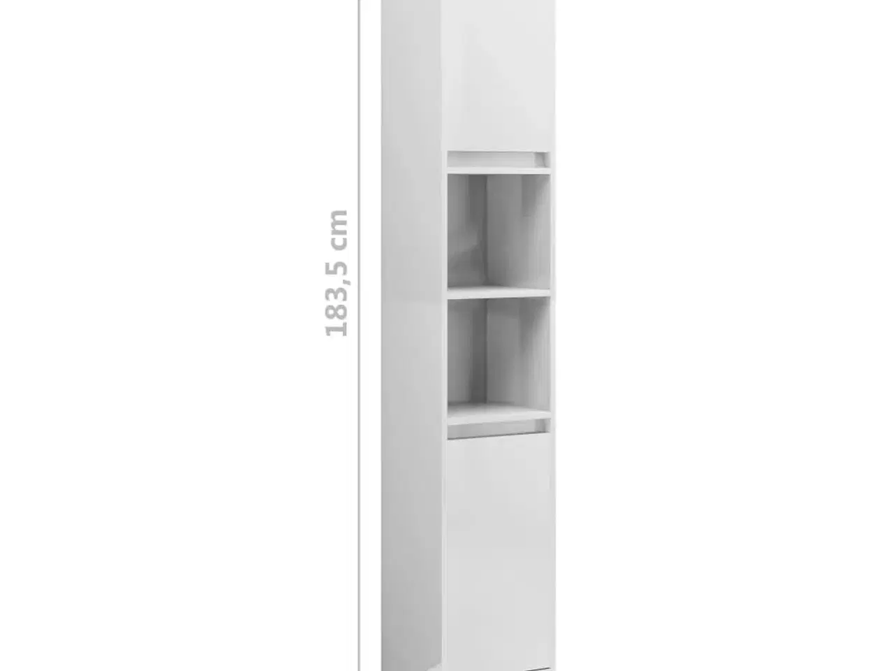 Billede 8 - Badeværelsesskab 30x30x183,5 cm spånplade hvid højglans