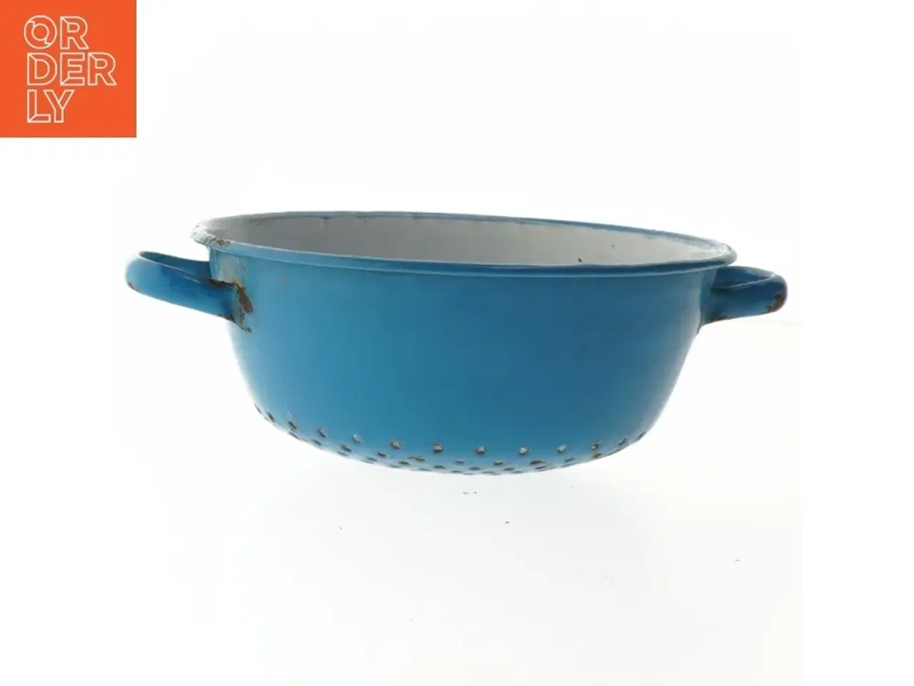 Billede 1 - Blå emaljeret si (str. Ø. 19 cm)