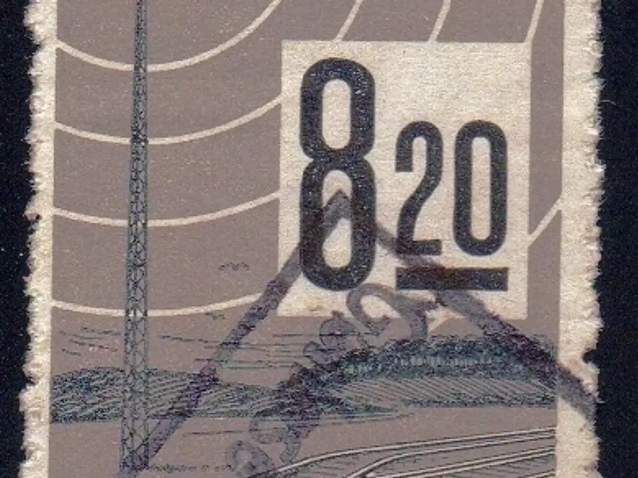 Billede 1 - H.F.H.J. - Godsfrimærke - 820 Øre - Stemplet