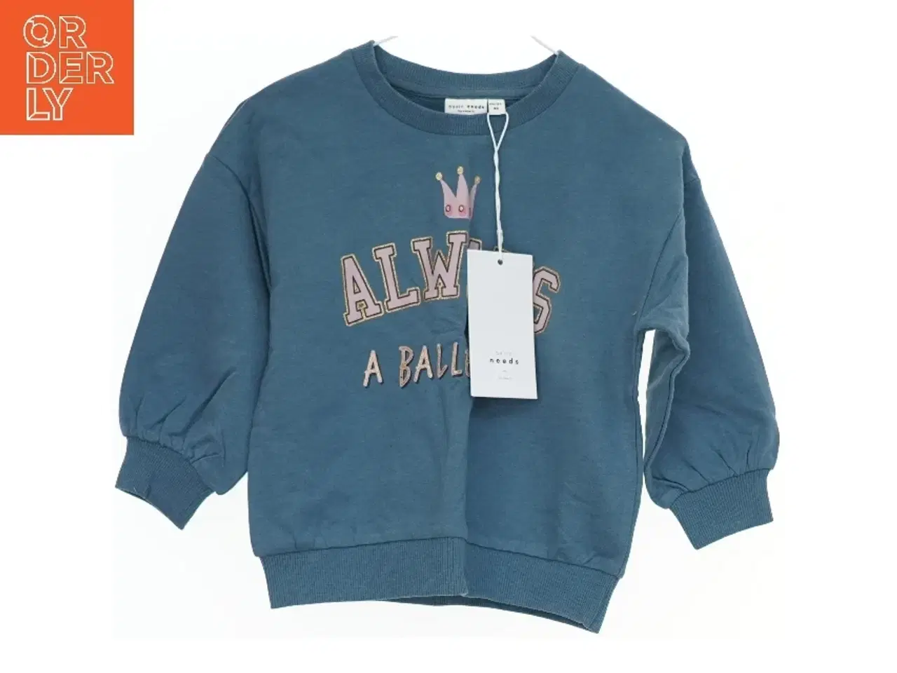 Billede 1 - Blå sweatshirt fra Basic needs (str. 92)