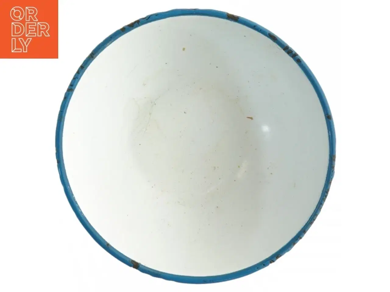 Billede 2 - Blå emaljeret skål (str. Ø 15 cm)