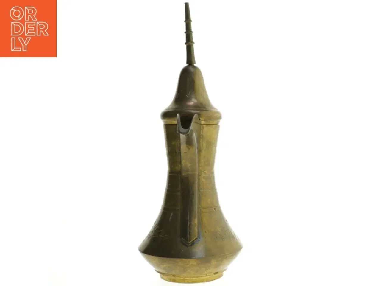 Billede 2 - Traditionel arabisk kaffekande i messing (str. 34,5 cm)