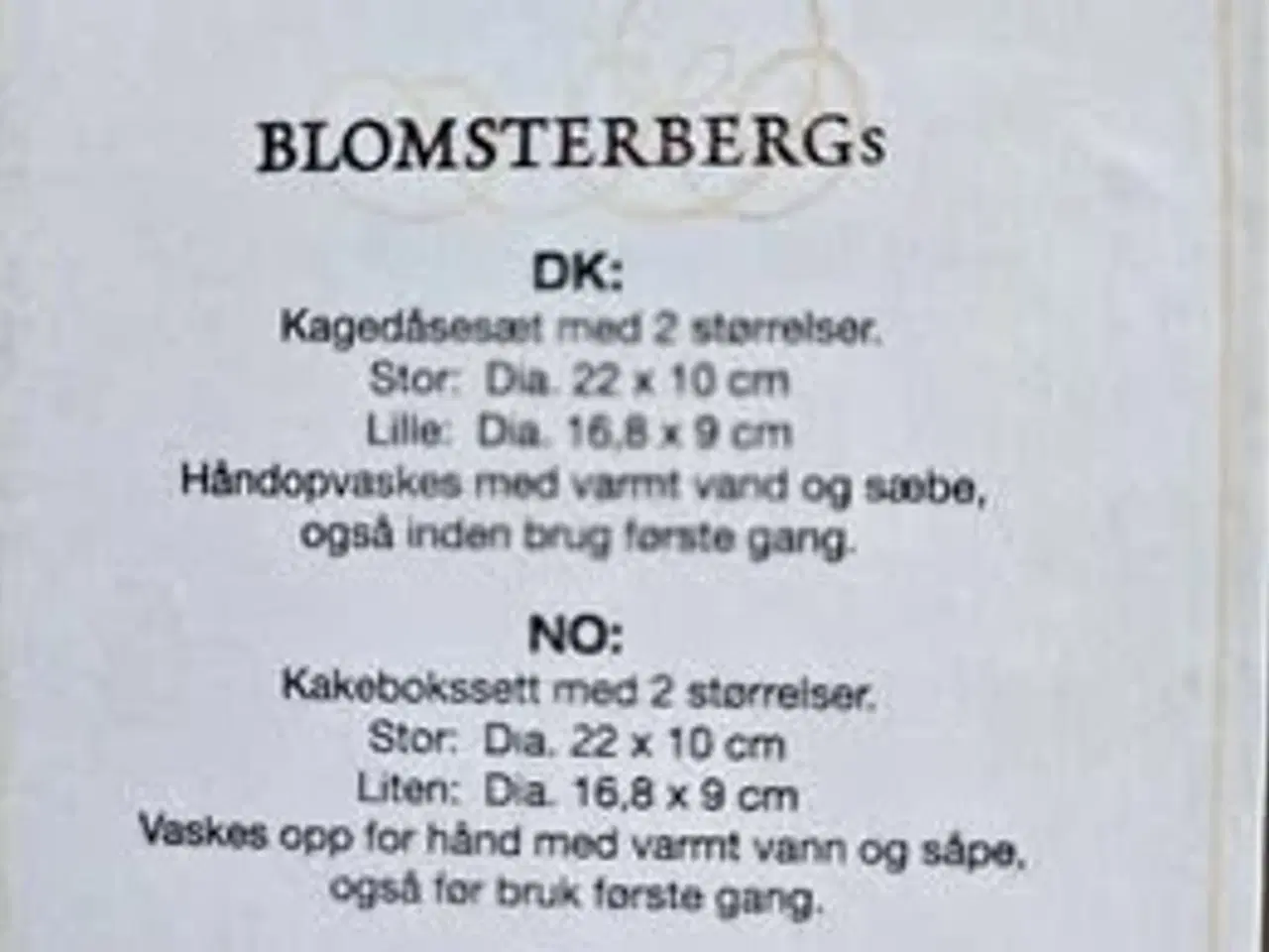 Billede 3 - 2 Blomsterberg kagedåser