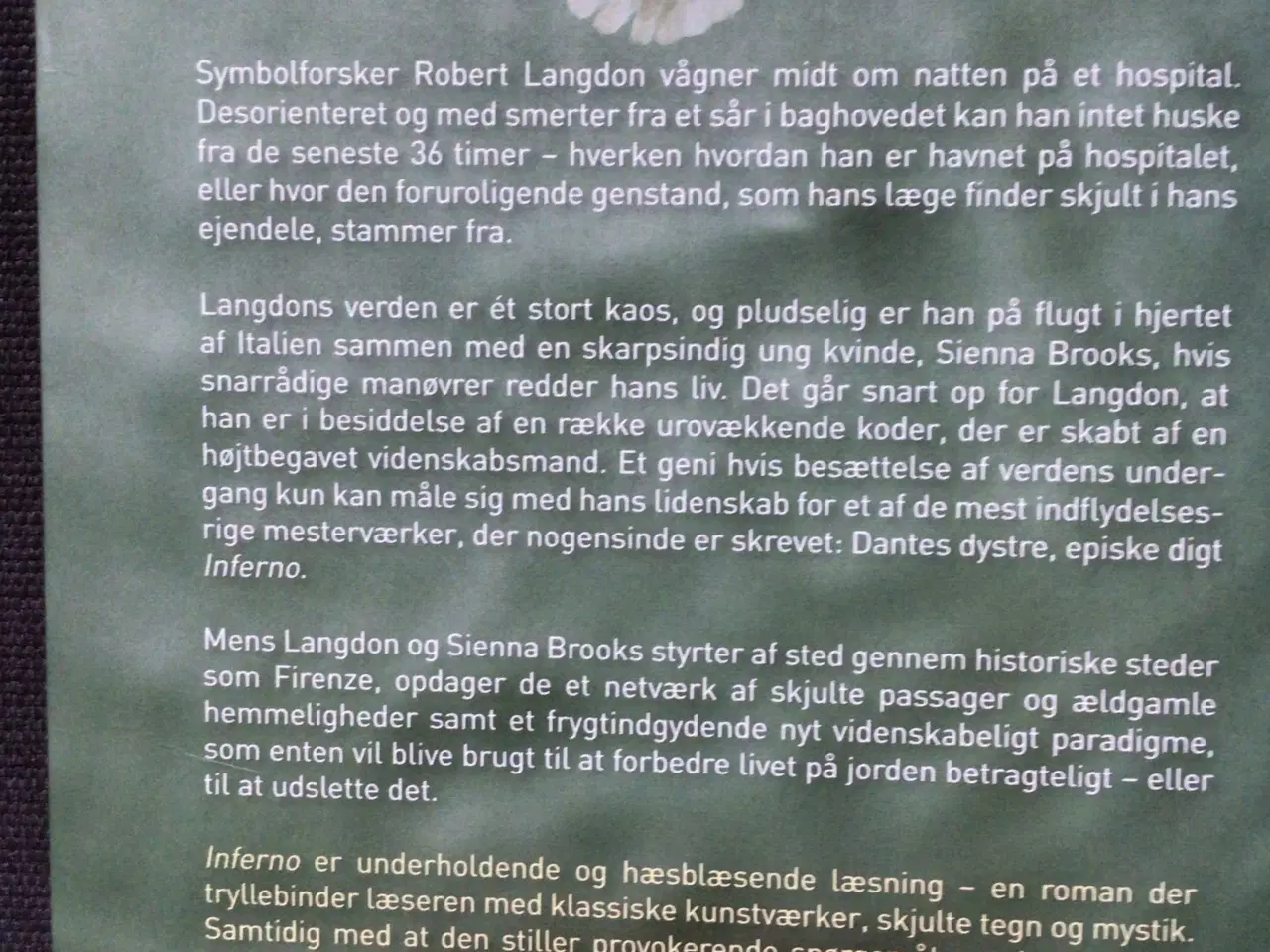 Billede 2 - Dan Brown roman. Inferno