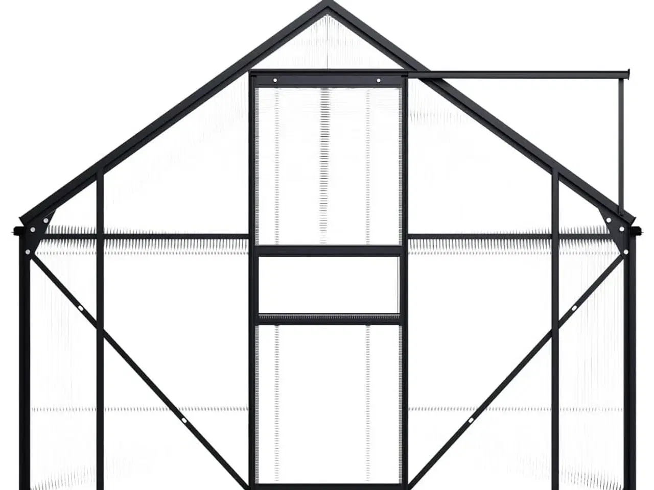 Billede 3 - Drivhus 9,31 m² aluminium antracitgrå