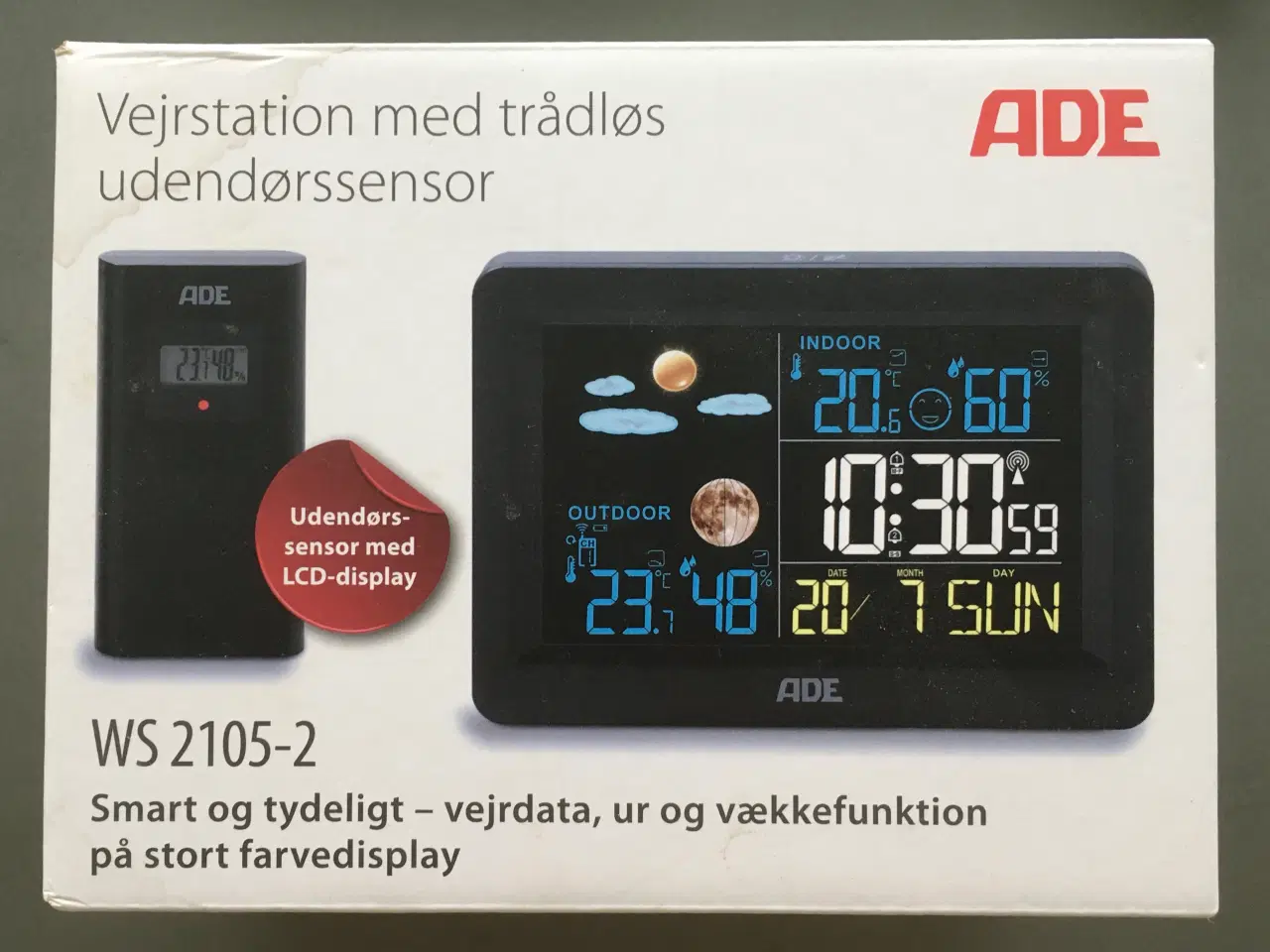 Billede 1 - ADE Trådløs vejrstation.