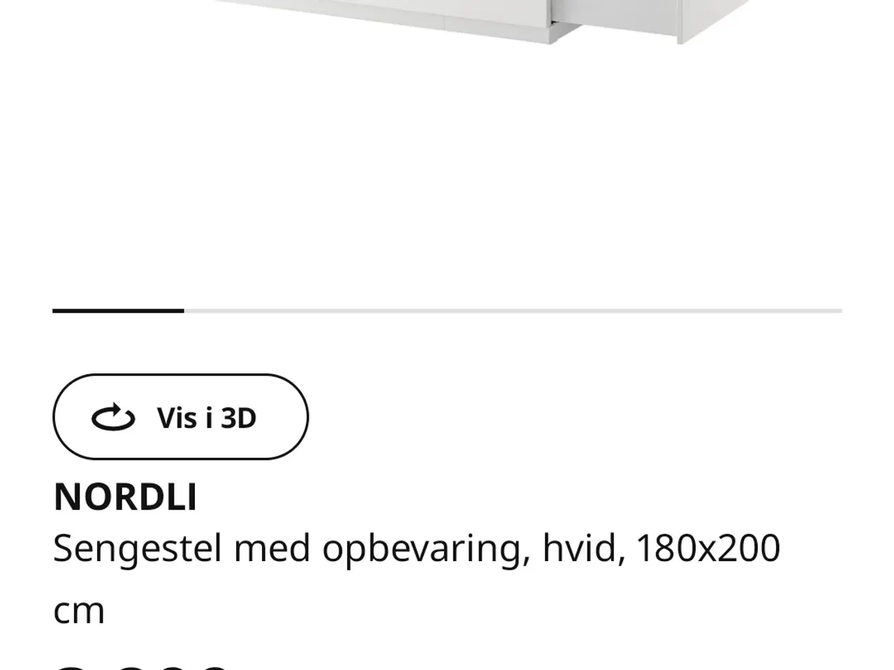 Billede 1 - Nordli sengestel fra Ikea, 180x200