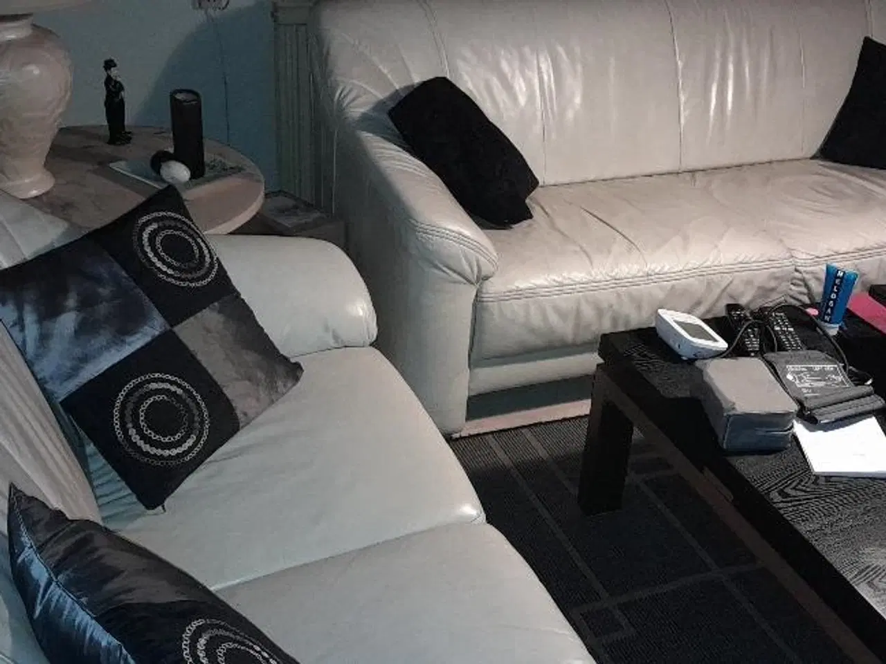 Billede 3 - Lædersofaer 3 + 2 personers.