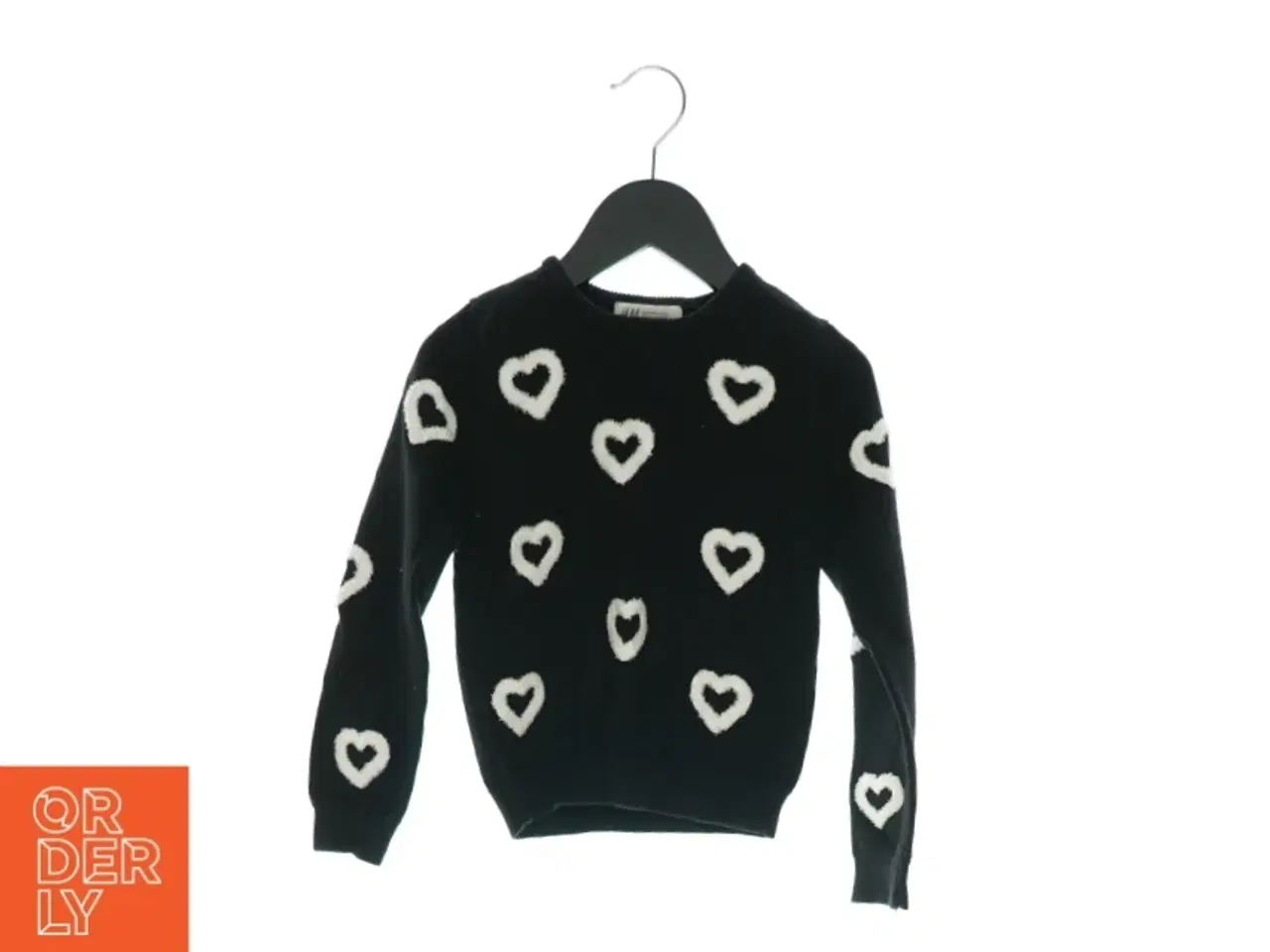 Billede 1 - Sweatshirt med hjerter fra H&M (Str. 110-116 cm/4-6 år)
