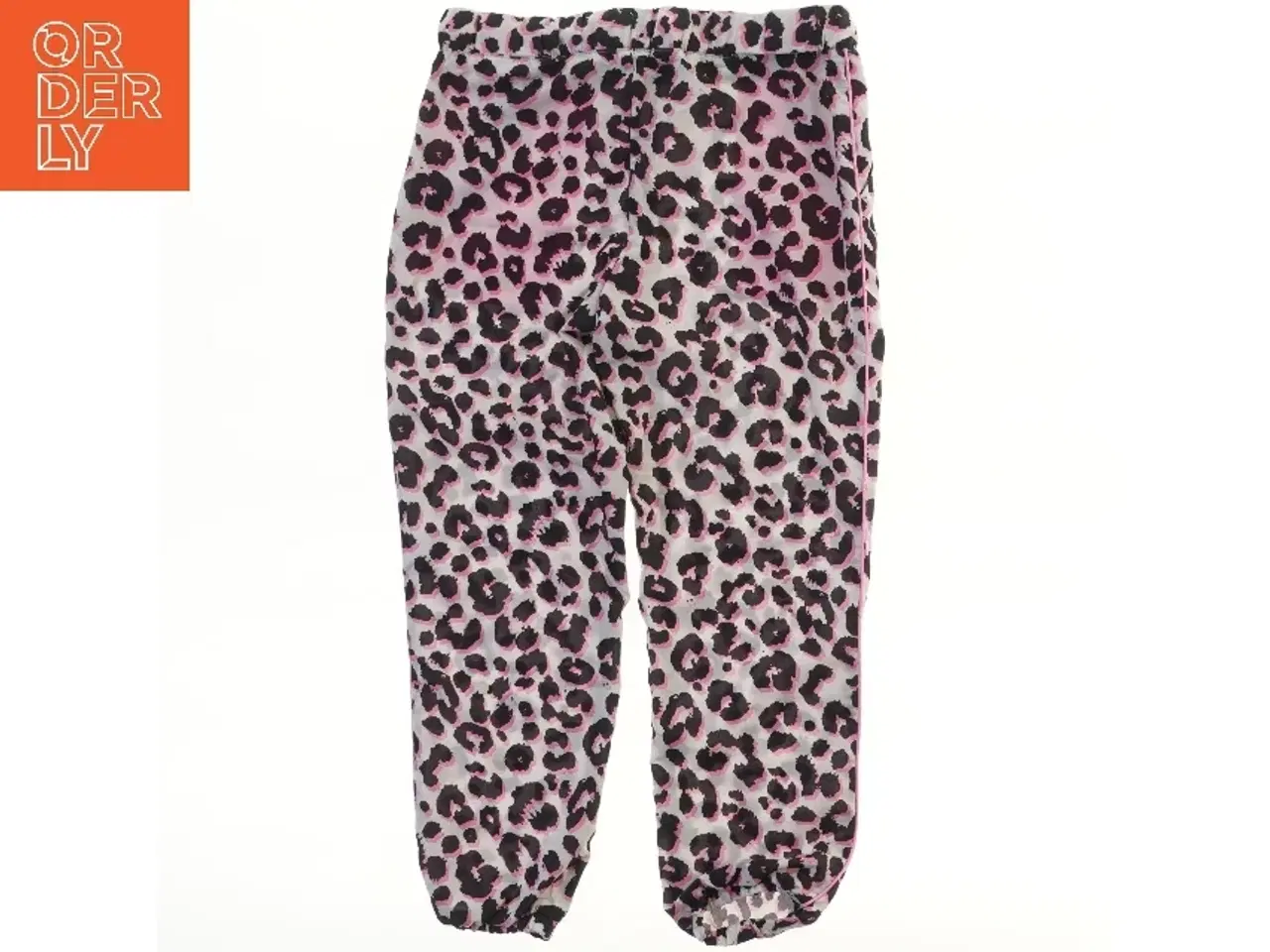 Billede 2 - Leopardmønsterede bukser med pink snøre fra H&M (str. 134)