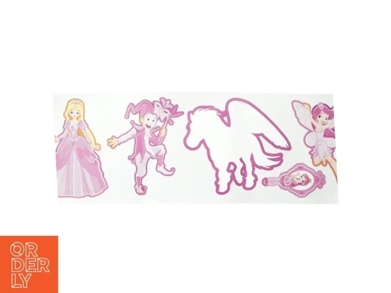 Billede 1 - Wall stickers med prinsesse tema 5 ark (str. 70 x 24 cm)