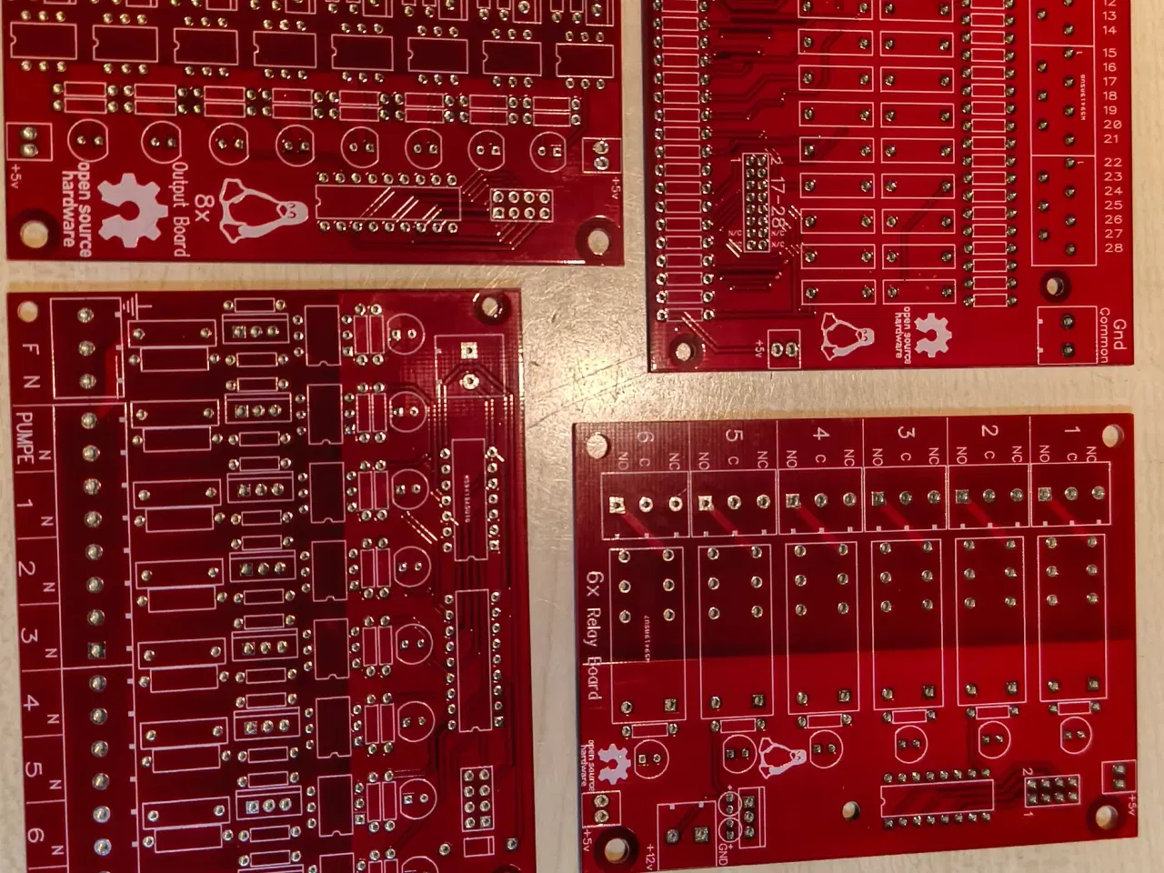 Billede 1 - Relæ print, input print, Raspberry Pi